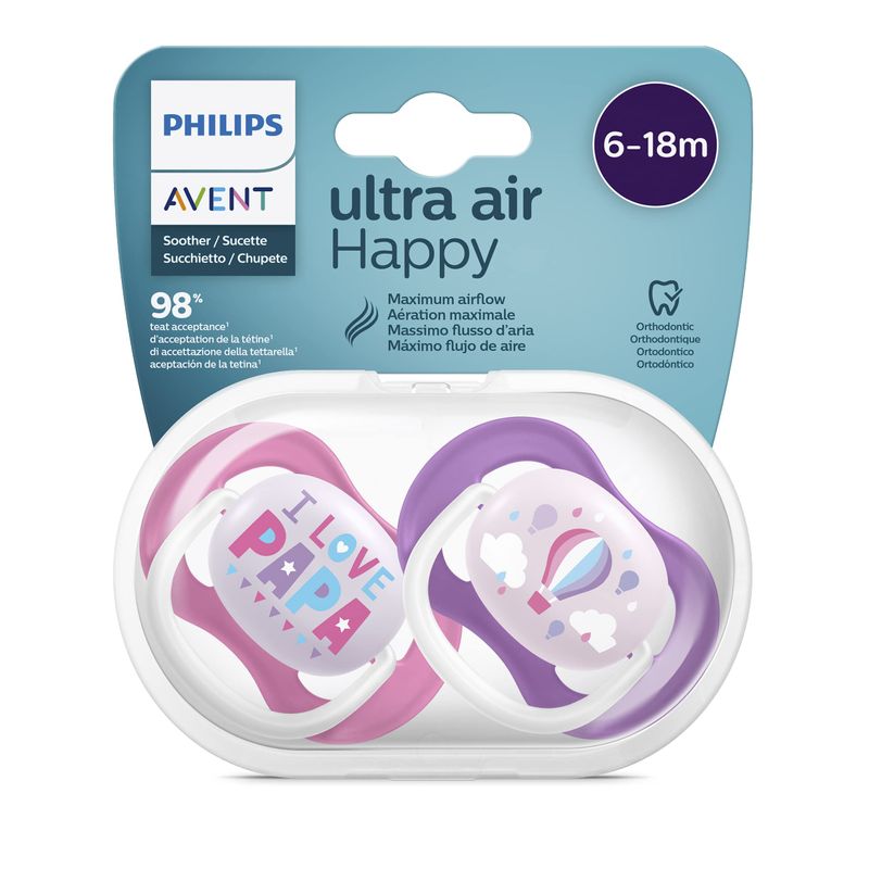 پستانک ارتودنسی ۶ تا ۱۸ ماه دوتایی فیلیپس اونت PHILIPS AVENT مدل SCF080/04