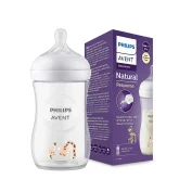 شیشه شیر اورجینال فیلیپس اونت مدل SCY903/66 Natural Response ظرفیت 260 میلی‌لیتر – طرح زرافه