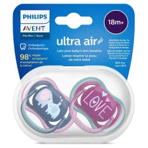 پستانک ارتودنسی بالای ۱۸ ماه دوتایی فیلیپس اونت PHILIPS AVENT سری UltraAir مدل SCF349/22