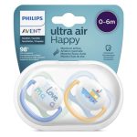 پستانک ارتودنسی ۰ تا ۶ ماه دو تایی فیلیپس اونت UltraAir مدل SCF080/01